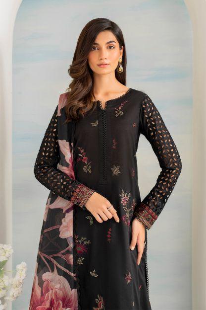 Dhanak Embroidered 3-PC Premium Unstitched Suit